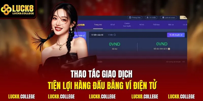 Thao tác giao dịch tiện lợi hàng đầu bằng ví điện tử